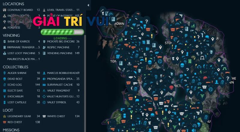 Bản đồ trong Borderlands 3