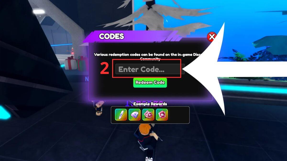 Cách sử dụng Code Anime Guardians bước 2