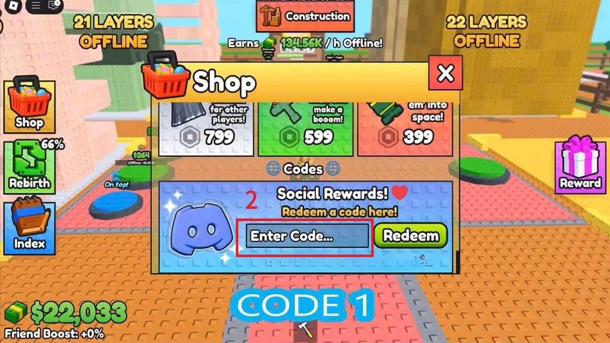 Cách sử dụng Code Build a Tower bước 2