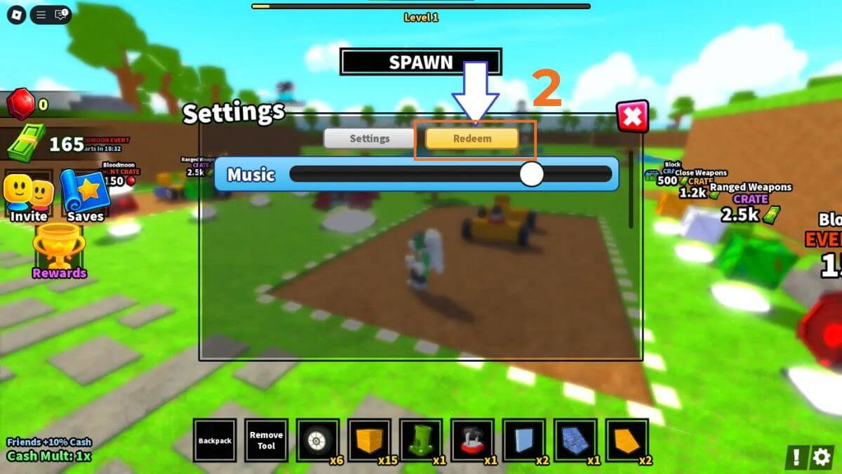 Cách sử dụng Code Car Battles bước 2