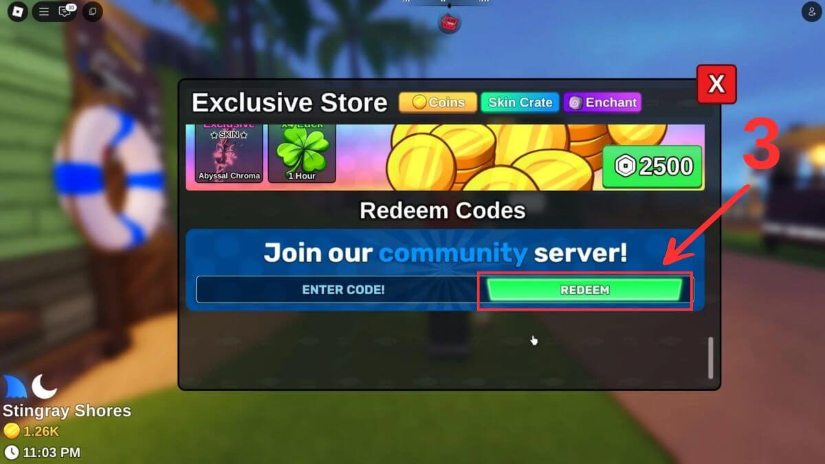Cách sử dụng Code Fish It Roblox bước 3