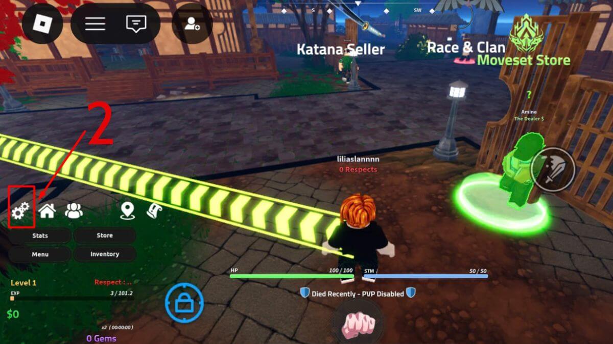 Cách sử dụng Code Jujutsu Seas bước 2