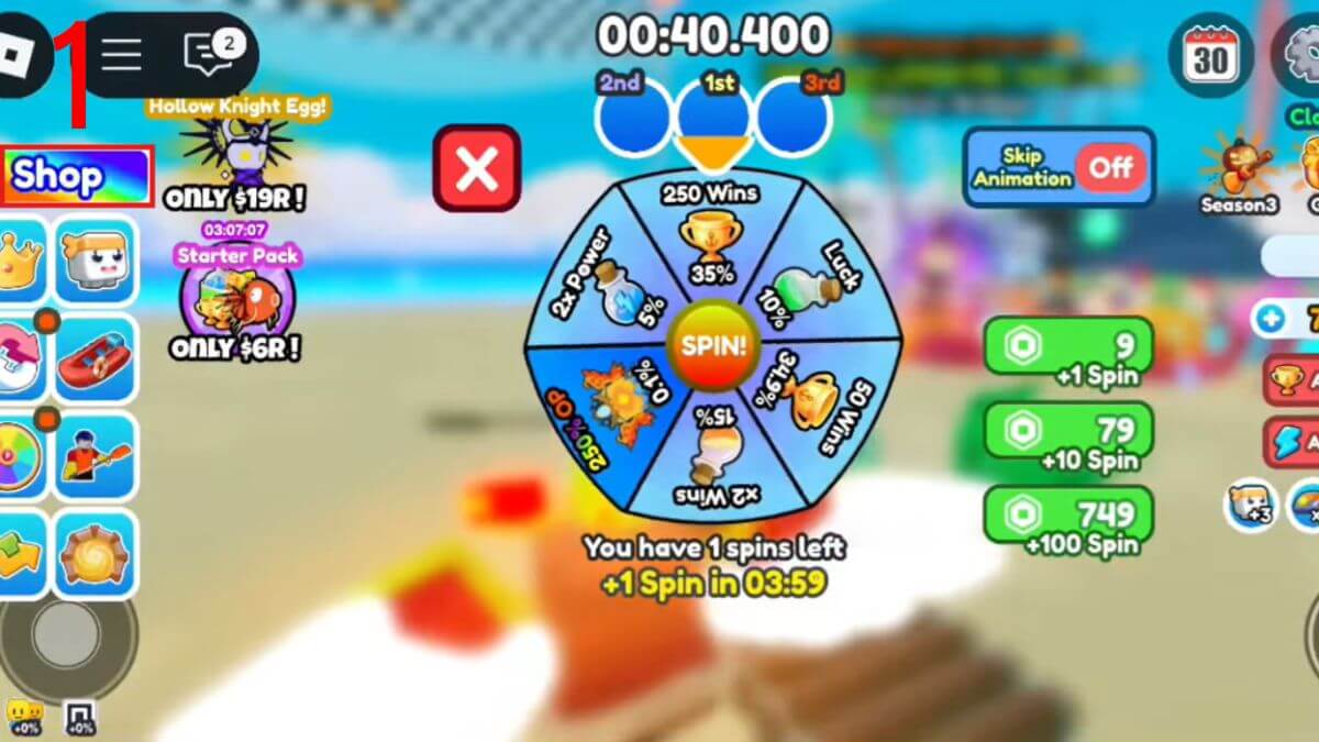 Cách sử dụng Code Kayak Racing bước 1