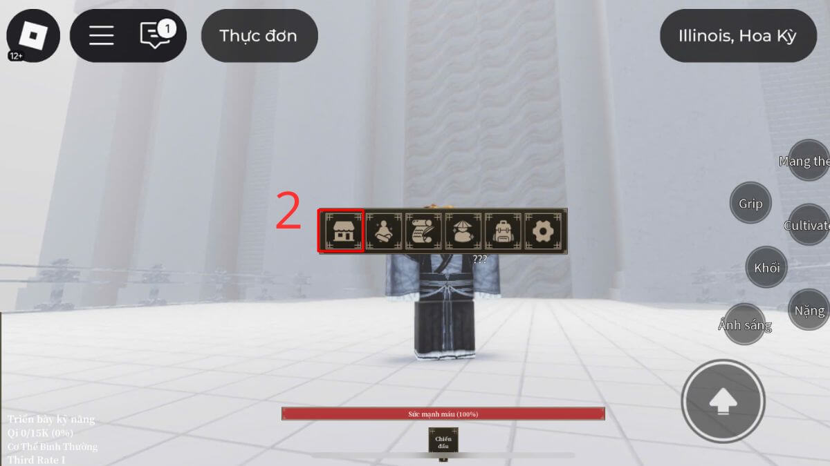 Cách sử dụng code Murim Cultivation bước 2