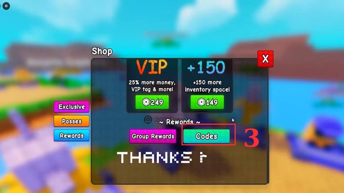 Cách sử dụng Code Plants vs Brainrots bước 3