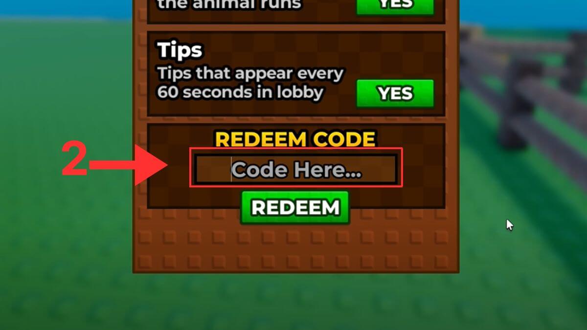 Cách sử dụng code Raise Animals bước 2