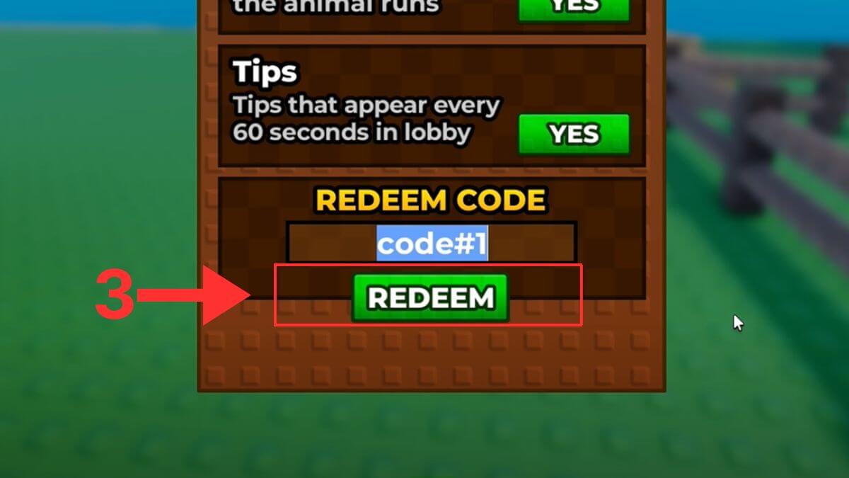 Cách sử dụng code Raise Animals bước 3