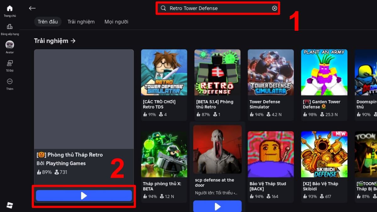 Cách sử dụng Code Retro Tower Defense bước 1