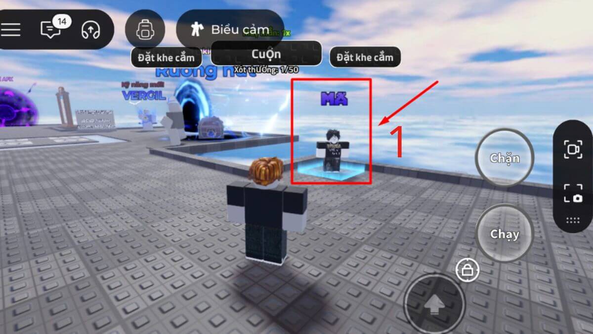 Cách sử dụng code RNG Showdown bước 1