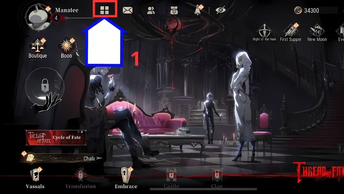 Cách sử dụng code Silver and Blood bước 1