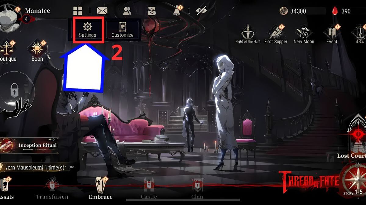 Cách sử dụng code Silver and Blood bước 2