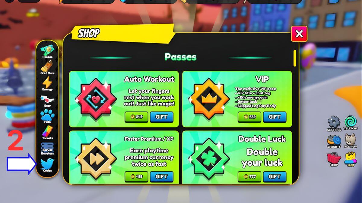 Cách sử dụng code strongman ultra bước 2