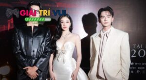 Dàn diễn viên “Bus: Chuyến xe một chiều” từ trái sang phải: Vĩnh Đam, Minh Kiên, Hoàng Long.