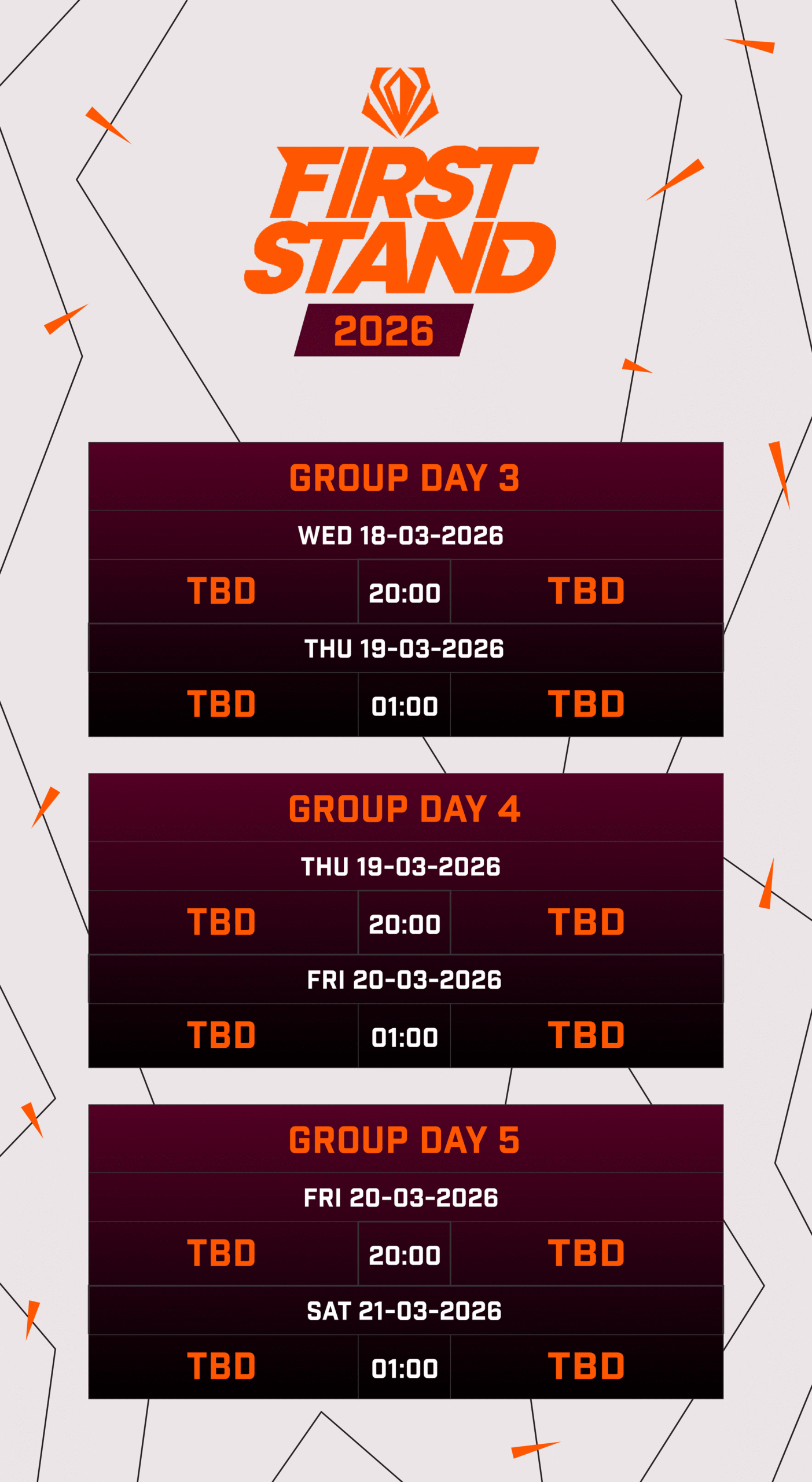 Lịch thi đấu First Stand 2026 chuẩn và mới nhất 2