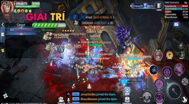 Vai trò tối ưu trong PvP và chiến thuật đội nhóm